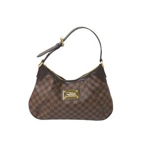LOUIS VUITTON Thames shoulder bag Damier Ebene Brown leather